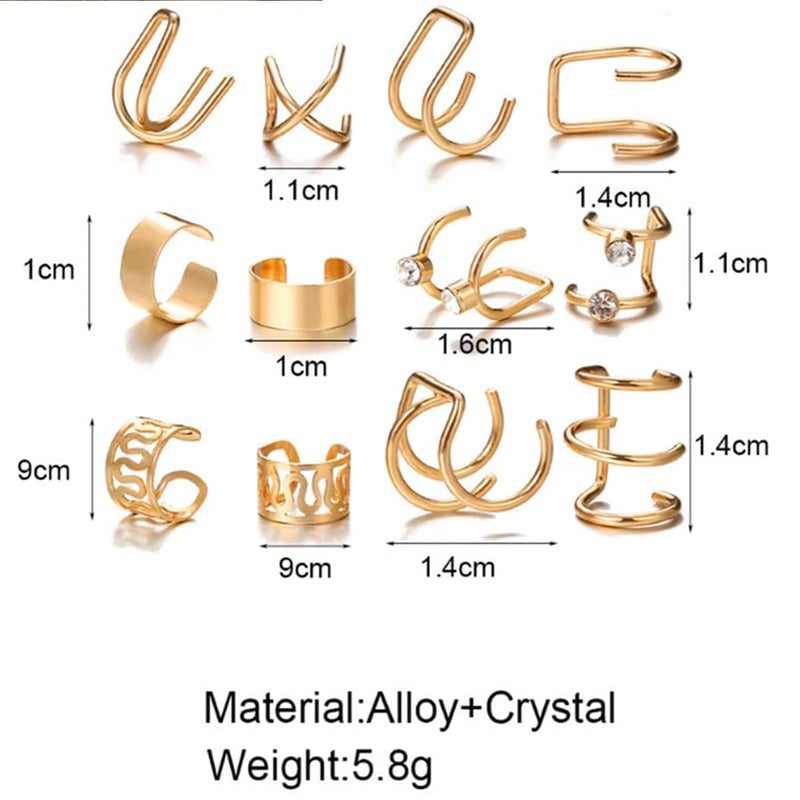 RUSTAMM 24 Pcs Gold Silver Hair Braids Dreadlock Non-Piercing Ear Clip Beard Beads Cuffs Clip Hair Accessories Styling Fashion Jewelry Gift Toos for Women Men - Image 4